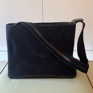 Authentic Salvatore Ferragamo Suede Shoulder Bag